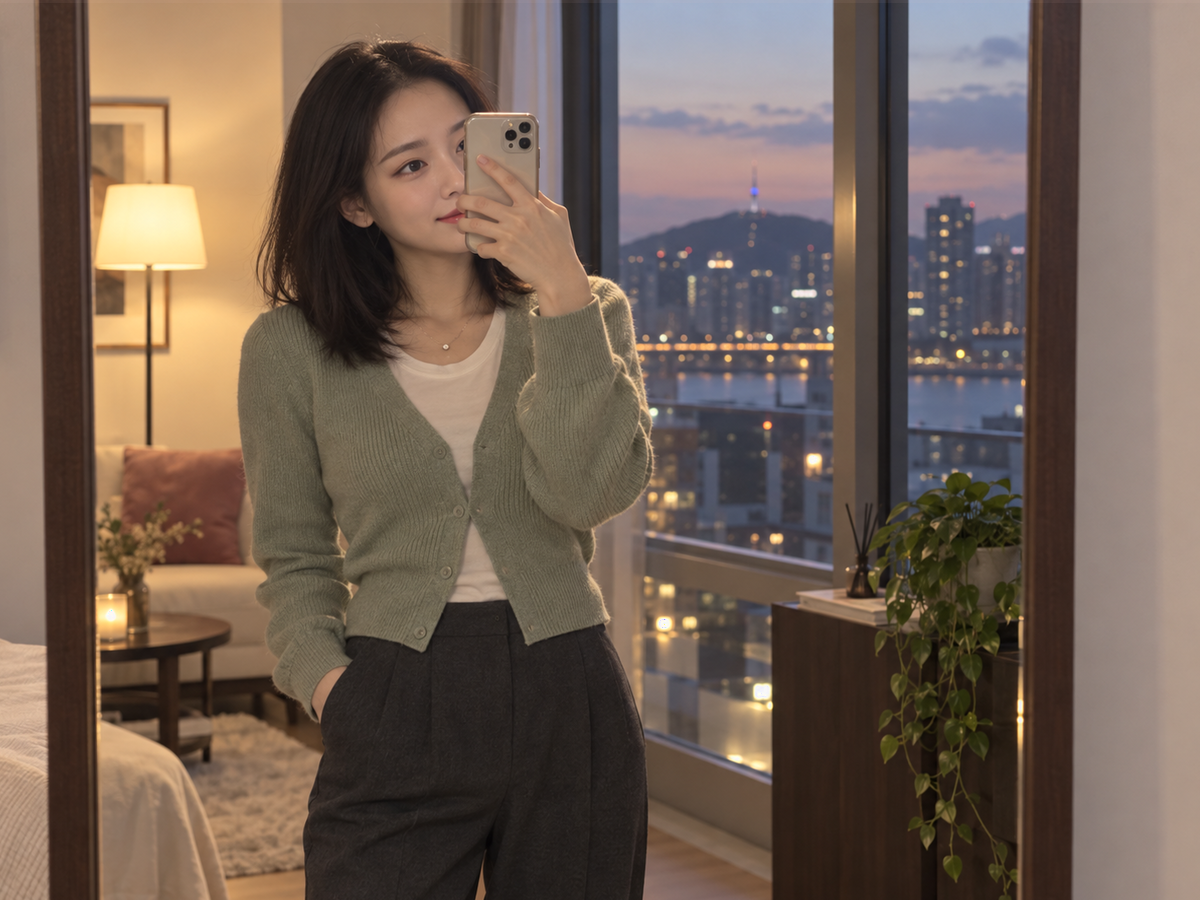 서울특별시 은평구 이동과 방문 일정을 안내하는 젊은 성인 한국 여성 관리사
